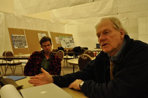 Matt Rhodes/MEDILL Aaron Putnam (left) and colleague George Denton, professor of geological sciences at the University of the Maine (right) at the Comer Conference.