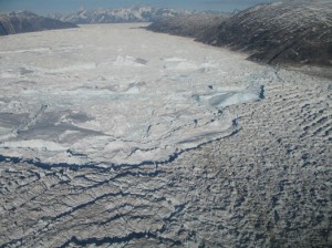 Calving of the Helheim Glacier in Greenland. Source/credit:   Comer Conference