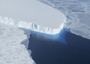 NASA Thwaites Glacier in West Antarctica. Ice is on the move and scientists are concerned about the potential collapse of the ice sheet. 