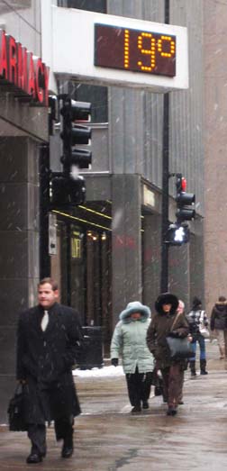 Beth Ulion/MEDILL Temperatures hovering at 19 degrees offer a relatively balmy day in Chicago this winter.